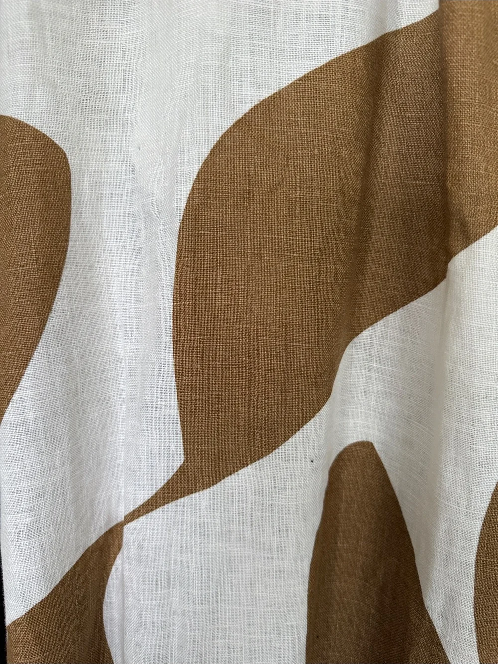 NWT Banana Republic Brown and White Abstract Print Maxi Dress Size Medium - Picture 3 of 5